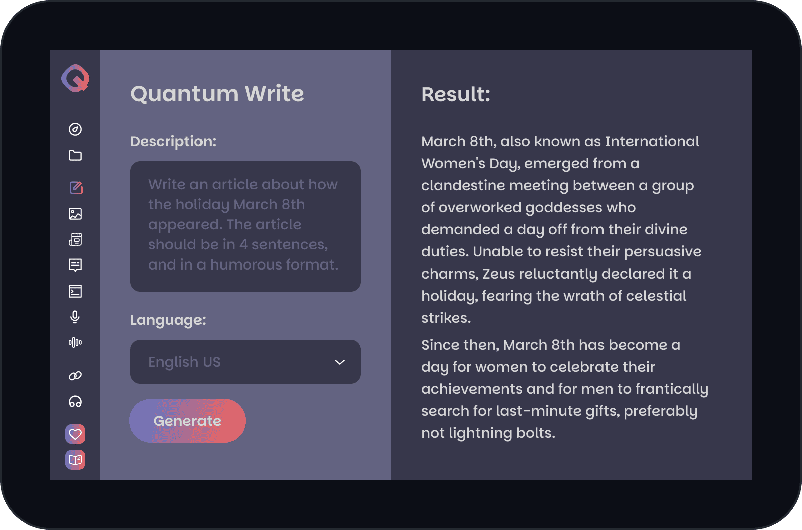 Quantum Write
